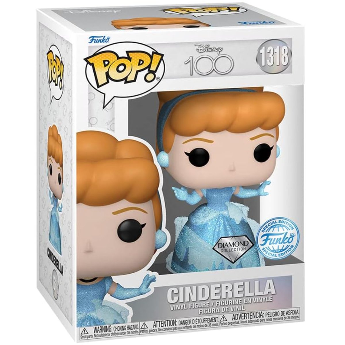Disney 100 - Cinderella (Diamond Special Edition) #1318 - Funko Pop! Vinyl Disney - Persona Toys