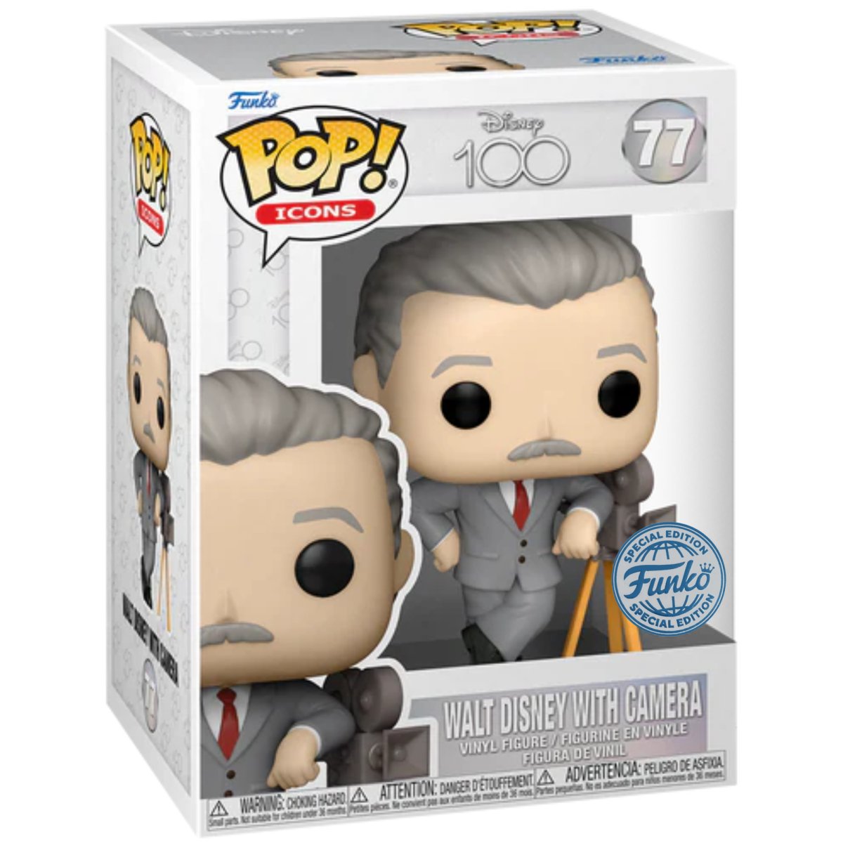 Disney 100 - Walt Disney with Camera (Special Edition) #77 - Funko Pop! Vinyl Disney - Persona Toys