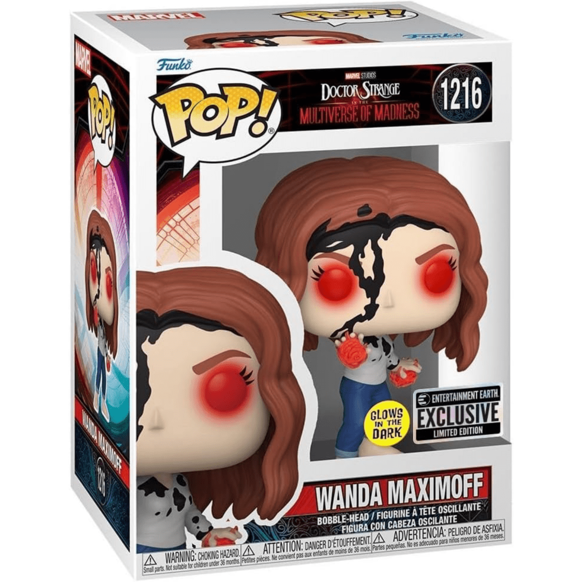 Doctor Strange in the Multiverse of Madness - Wanda Maximoff (Glow Entertainment Earth Exclusive Limited Edition) 1216 - Funko Pop! Vinyl Marvel - Persona Toys