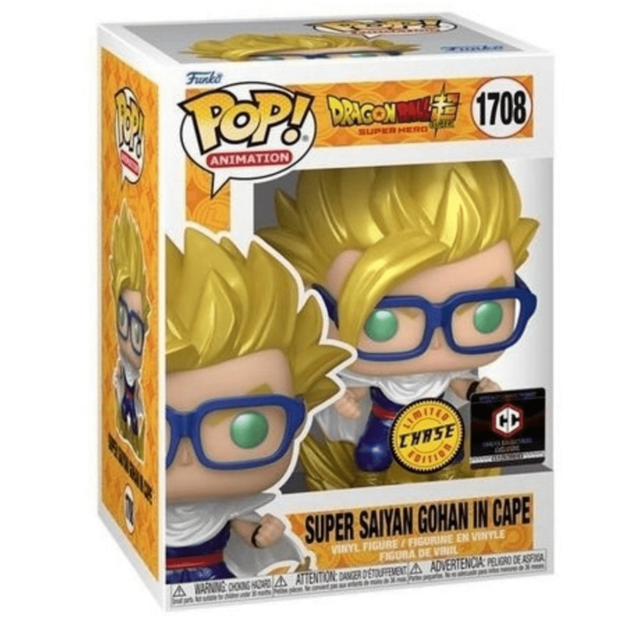 Dragon Ball Z Super - Super Saiyan Gohan in Cape (Metallic Chase) (Chalice Collectibles Exclusive) 1708 - Funko Pop! Vinyl Anime - Persona Toys