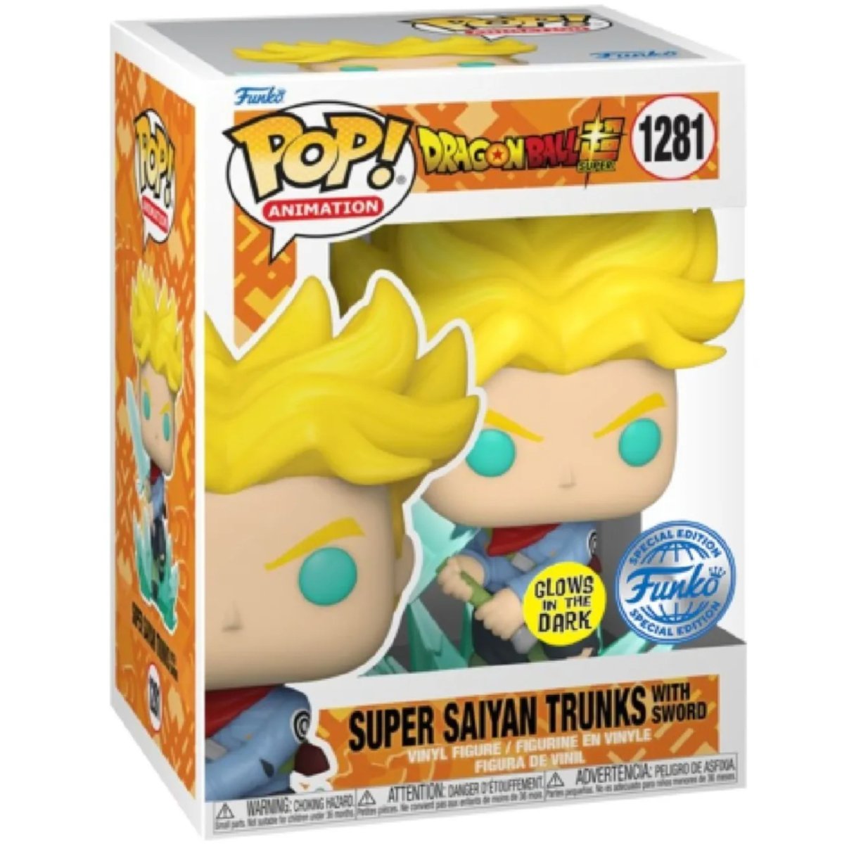 Dragon Ball Z Super - Super Saiyan Trunks with Sword (Glow Special Edition) #1281 - Funko Pop! Vinyl Anime - Persona Toys