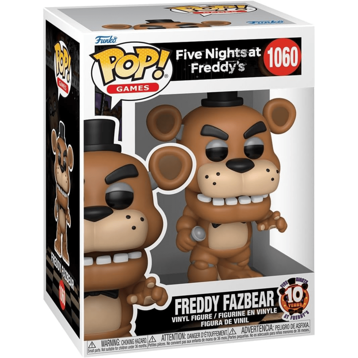 Five Nights at Freddy's 10th Anniversary - Freddy Fazbear #1060 - Funko Pop! Vinyl Games - Persona Toys