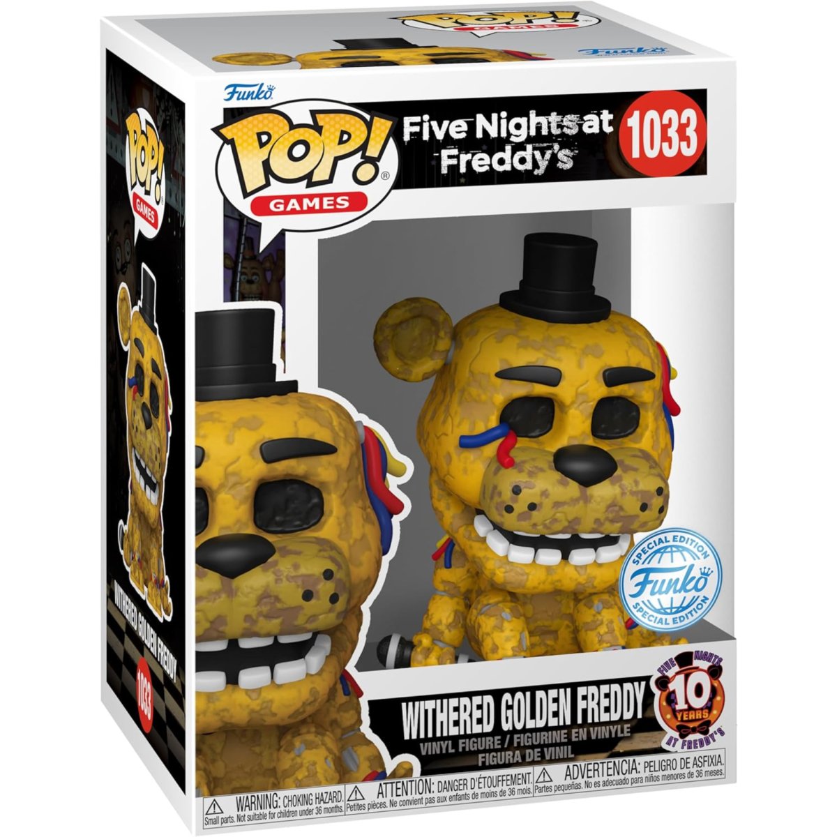 Five Nights at Freddy's - Withered Golden Freddy (Special Edition) #1033 - Funko Pop! Vinyl Games - Persona Toys