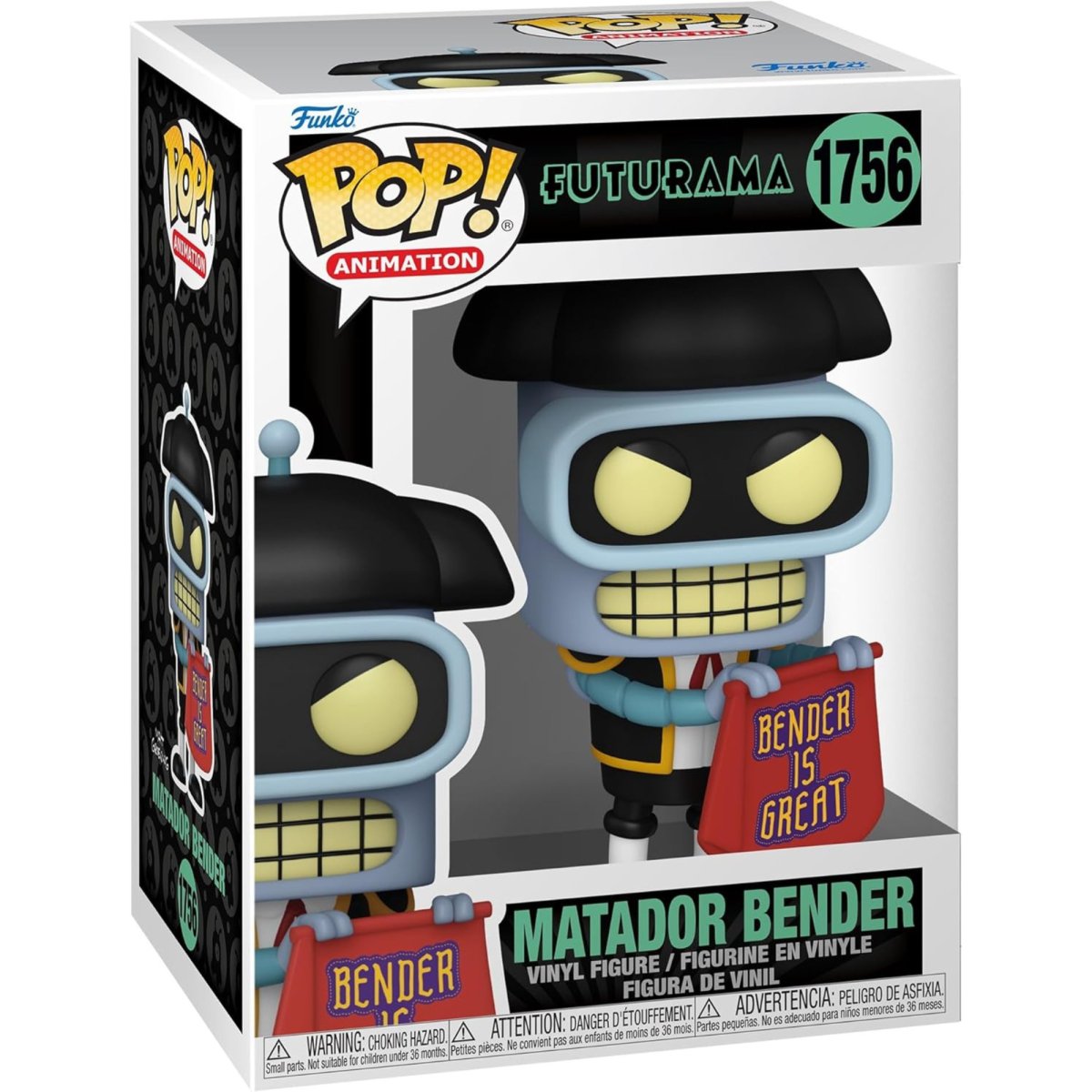 Futurama - Matador Bender #1756 - Funko Pop! Vinyl Animation - Persona Toys