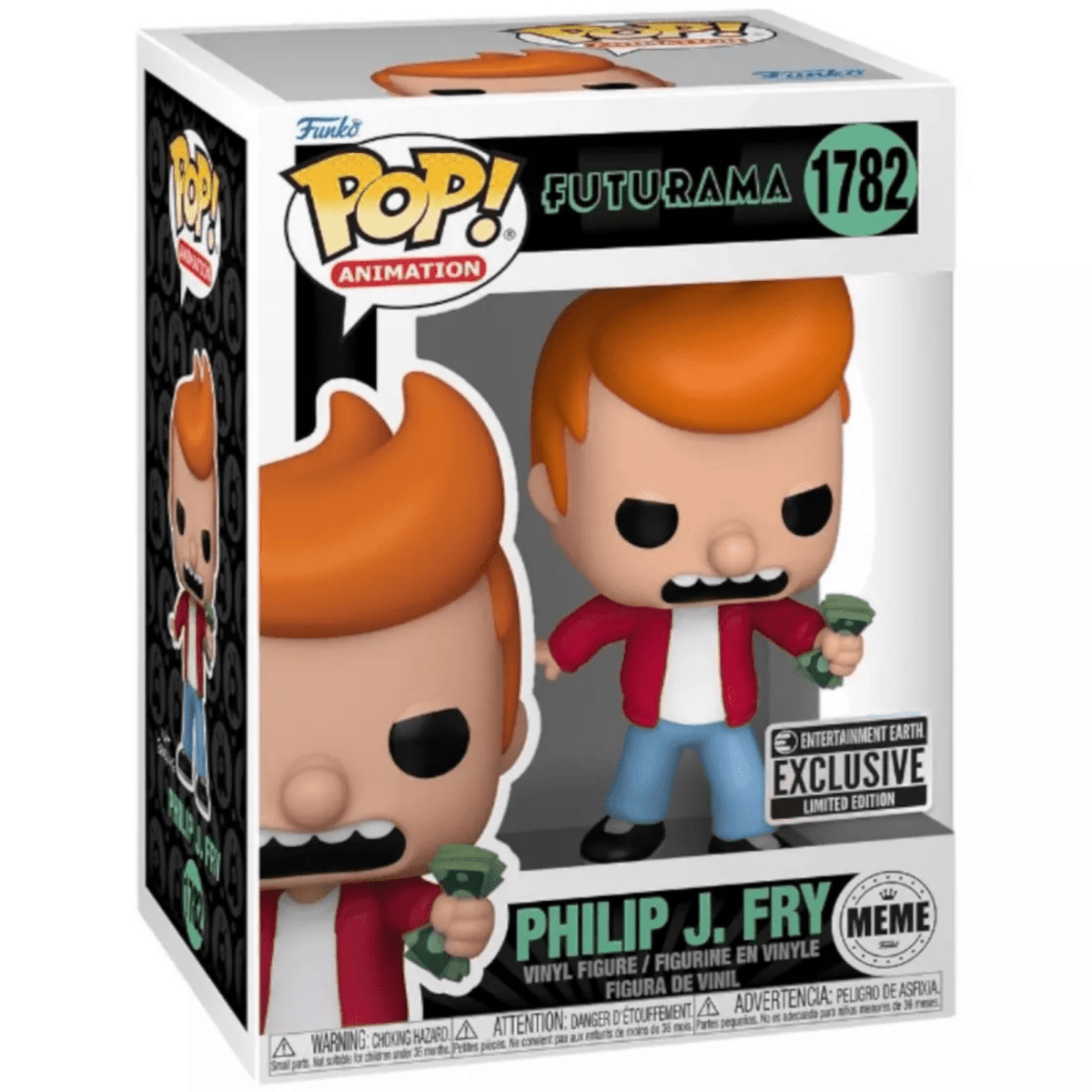 Futurama - Philip J. Fry [Shut Up and Take My Money] [Meme] (Entertainment Earth Exclusive Limited Edition) #1782 - Funko Pop! Vinyl Animation - Persona Toys