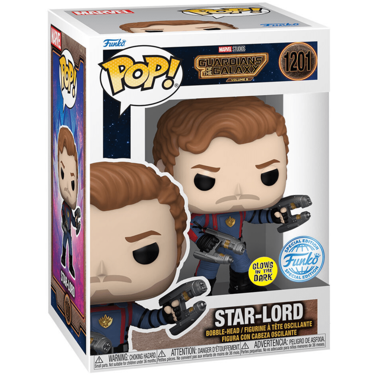 Guardians of the Galaxy Vol. 3 - Star - Lord (Glow Special Edition) 1201 - Funko Pop! Vinyl Marvel - Persona Toys