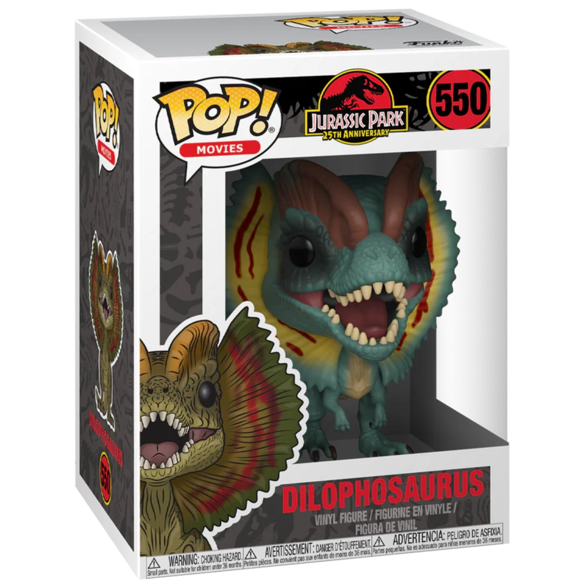 Jurassic Park / World - Dilophosaurus #550 - Funko Pop! Vinyl Movies - Persona Toys