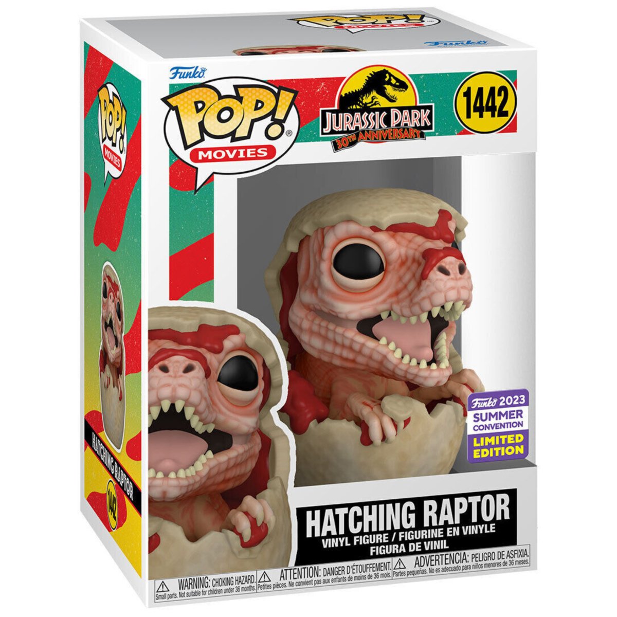 Jurassic Park / World - Hatching Raptor (2023 Summer Convention Limited Edition) #1442 - Funko Pop! Vinyl Movies - Persona Toys