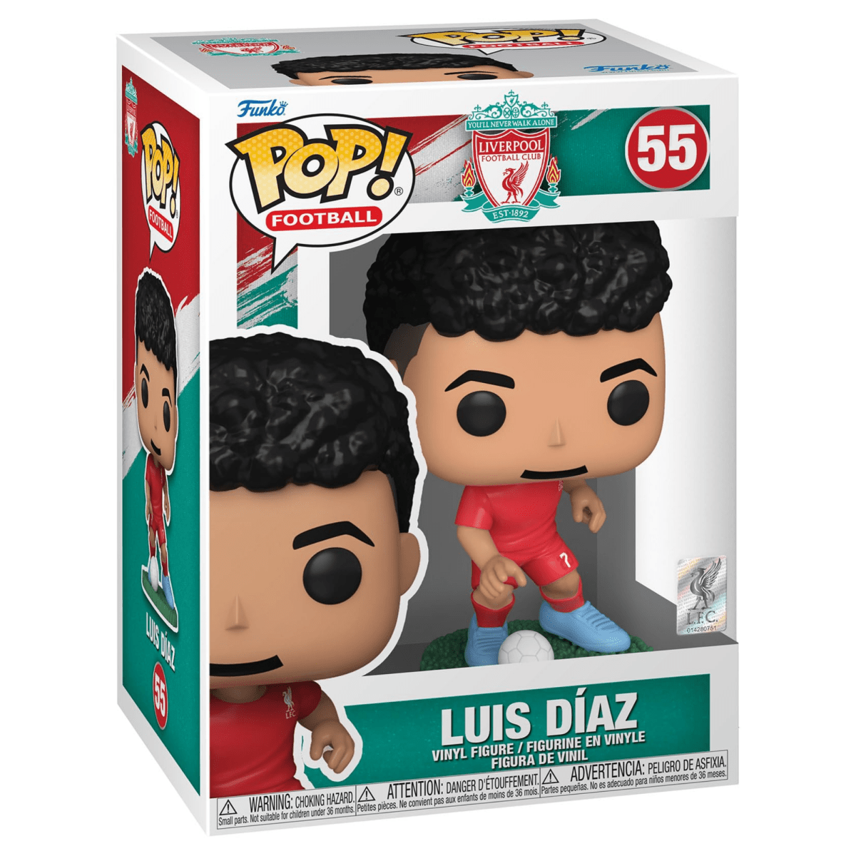 Liverpool Football Club - Luis Diaz 55 - Funko Pop! Vinyl Icons - Persona Toys