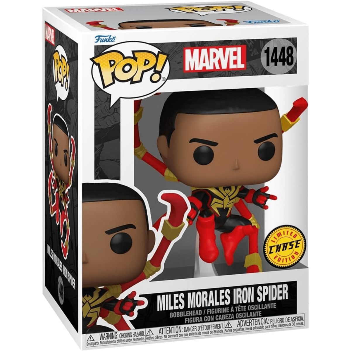 Marvel - Miles Morales Iron Spider [Unmasked] (Chase) #1448 - Funko Pop! Vinyl Marvel - Persona Toys