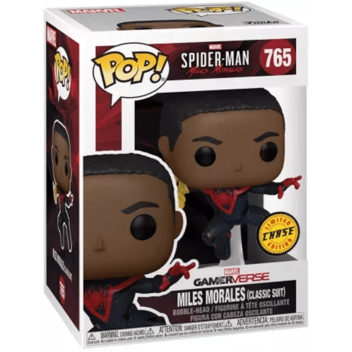 Marvel Spider - Man - Miles Morales [Unmasked] (Chase) 765 - Funko Pop! Vinyl Marvel - Persona Toys