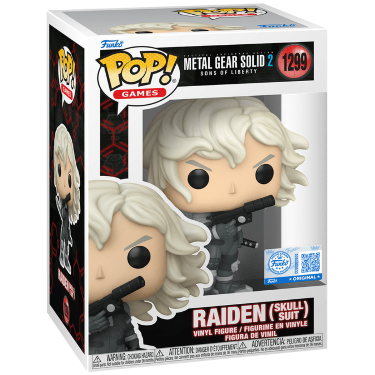Metal Gear Solid 2 Sons of Liberty MGS - Raiden (Skull Suit) (Special Edition) #1299 - Funko Pop! Vinyl Games - Persona Toys