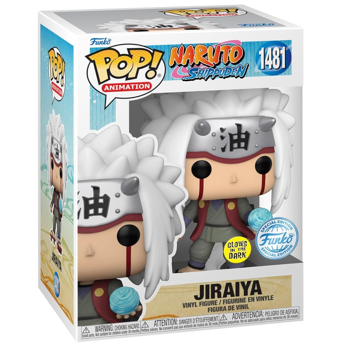 Naruto Shippuden - Jiraiya [Rasengan] (Glow Special Edition) #1481 - Funko Pop! Vinyl Anime - Persona Toys