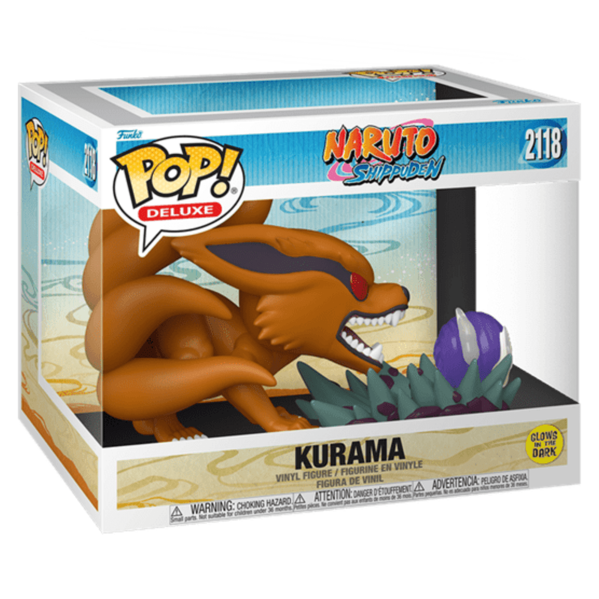 Naruto Shippuden - Kurama (Glow) 2118 - Funko Pop! Deluxe Vinyl Anime - Persona Toys