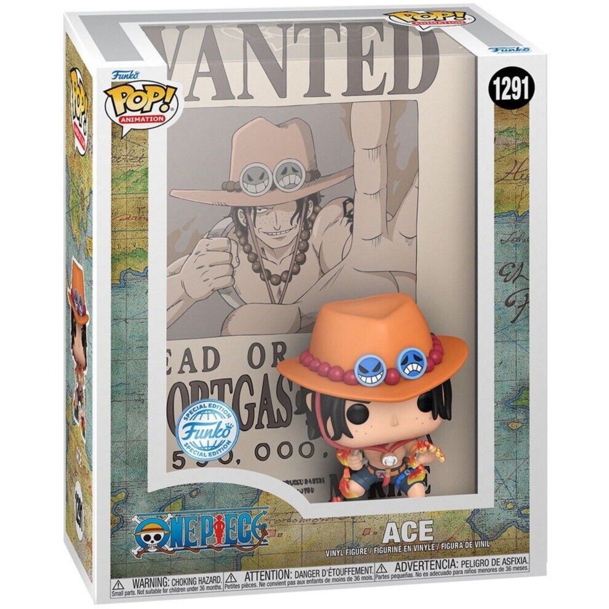 One Piece - Portgas. D. Ace [Wanted Poster] (Special Edition) #1291 - Funko Pop! Vinyl Anime - Persona Toys