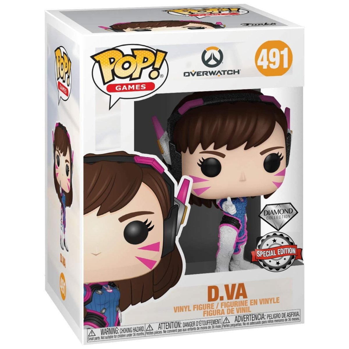 Overwatch - D.VA (Diamond Special Edition) #491 - Funko Pop! Vinyl Games - Persona Toys