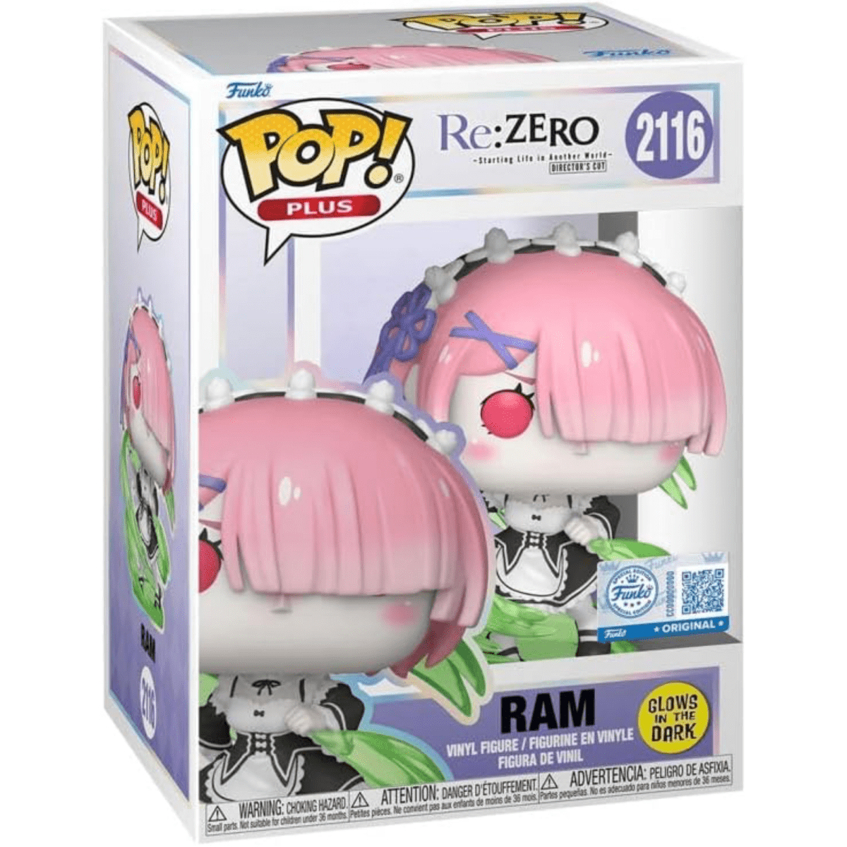 Re:Zero - Ram [Wind Magic] (Glow Special Edition) 2116 - Funko Pop! Plus Vinyl Anime - Persona Toys