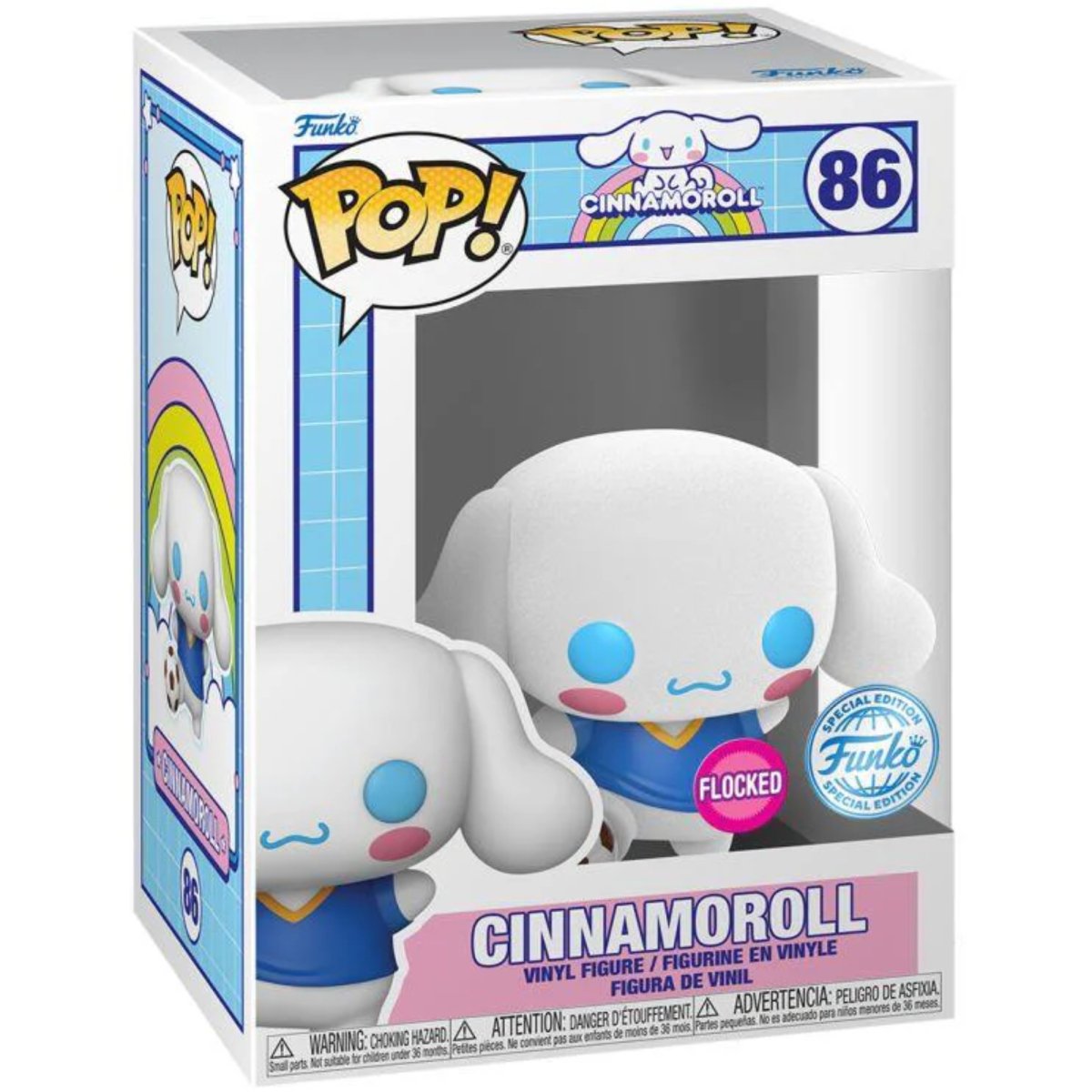 Sanrio - Cinnamoroll [w/ Soccer Ball] (Flocked Special Edition) #86 - Funko Pop! Vinyl Anime - Persona Toys