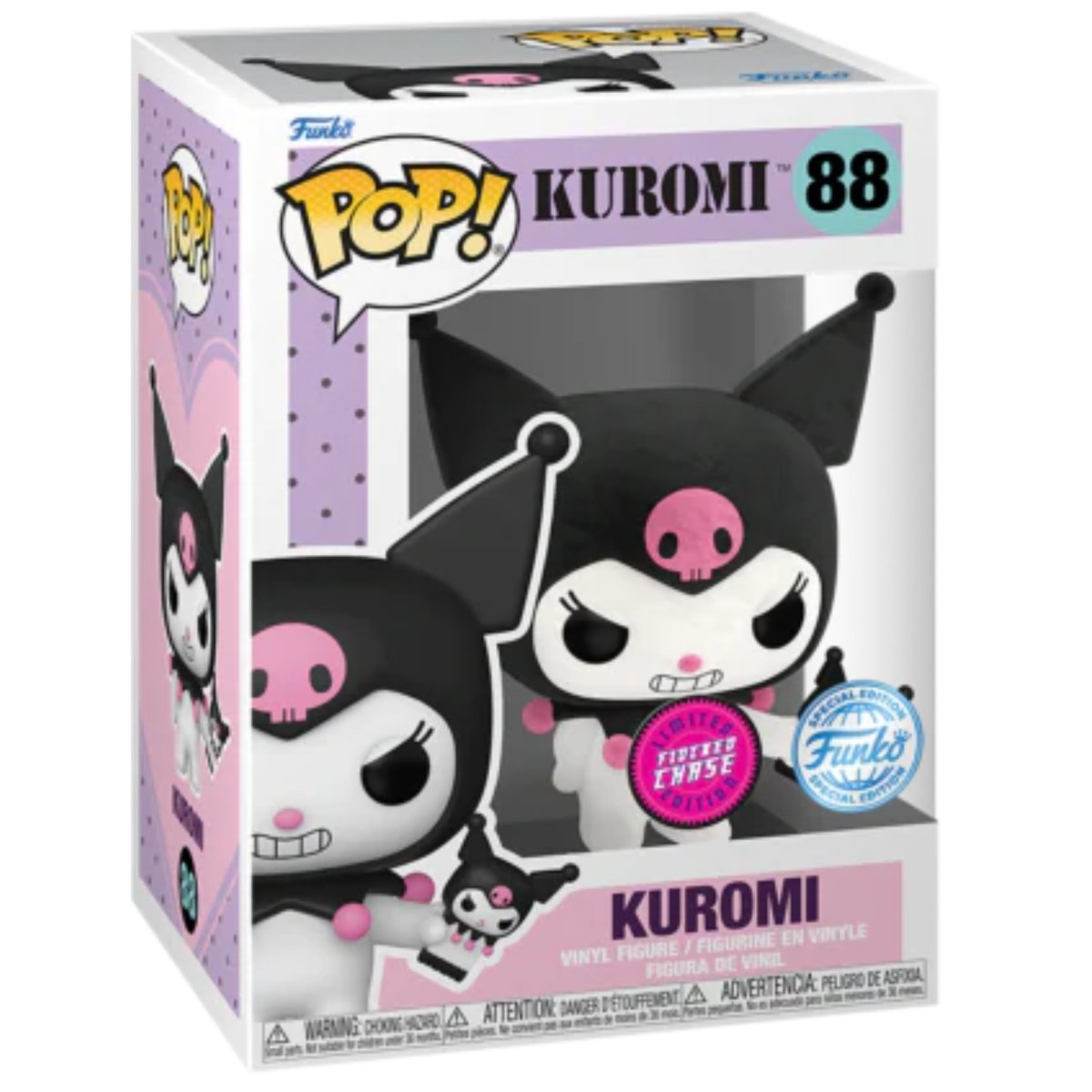 Sanrio - Kuromi [w/ Phone] (Flocked Chase) (Special Edition) #88 - Funko Pop! Vinyl Anime - Persona Toys