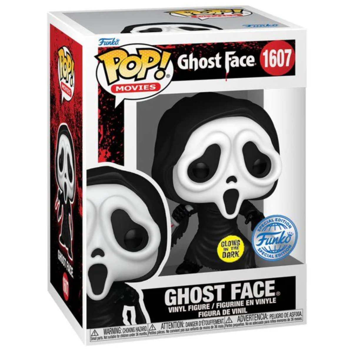 Scream - Ghost Face Ghostface (Glow Special Edition) #1607 - Funko Pop! Vinyl Movies - Persona Toys