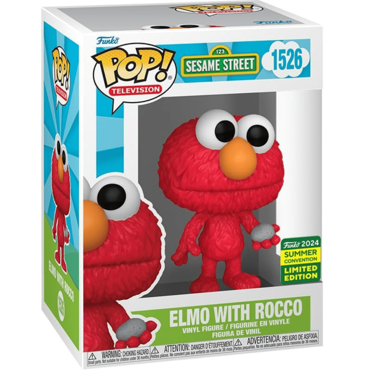 Sesame Street - Elmo with Rocco (2024 Summer Convention Limited Edition) #1526 - Funko Pop! Vinyl Animation - Persona Toys