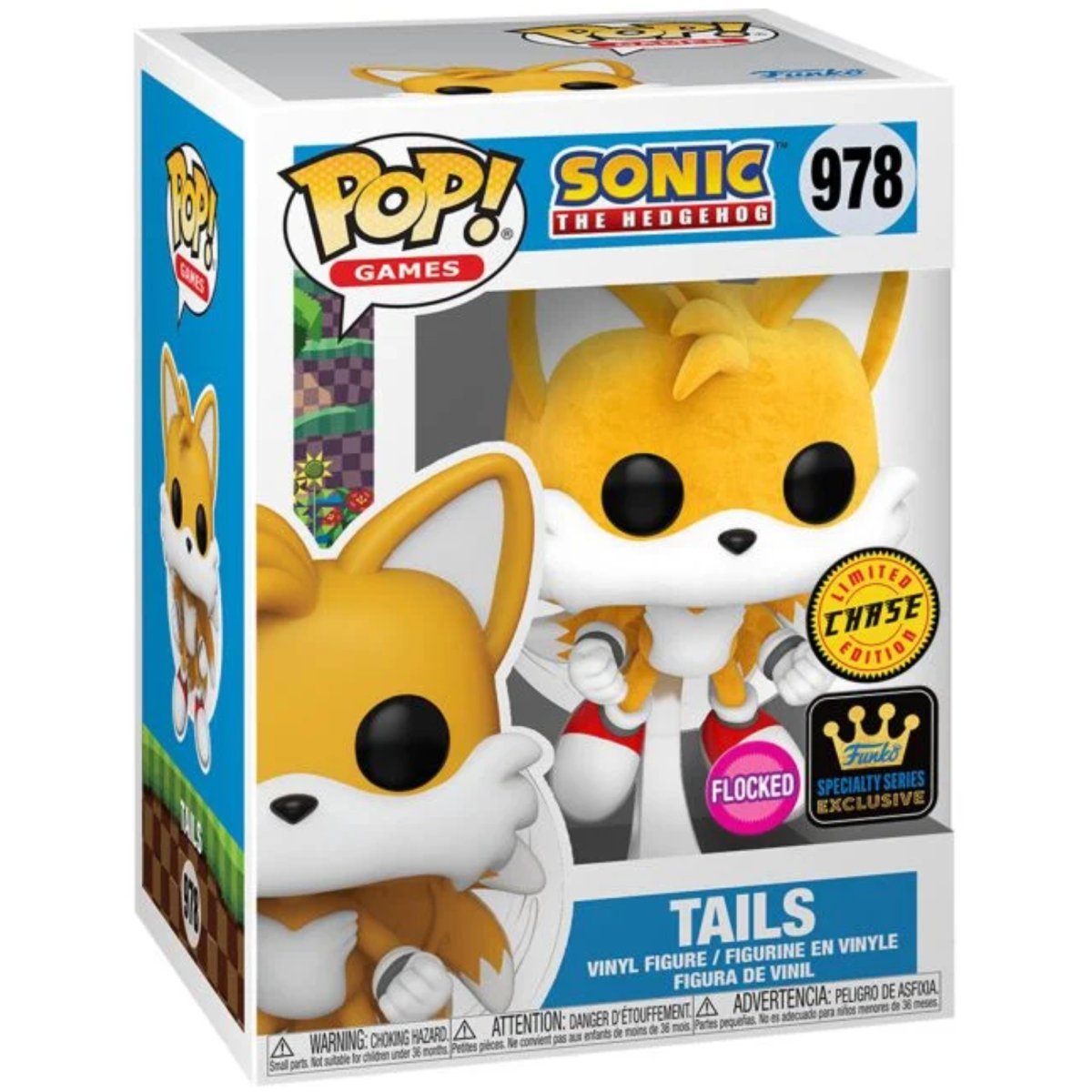 Sonic the Hedgehog - Tails (Flocked Chase) (Specialty Series) #978 - Funko Pop! Vinyl Games - Persona Toys