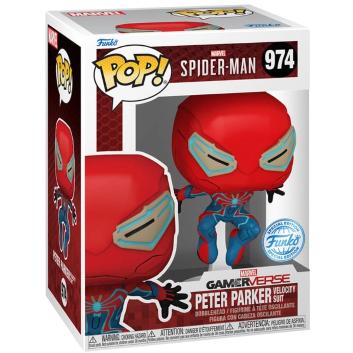 Spider - Man - Peter Parker (Velocity Suit) (Special Edition) #974 - Funko Pop! Vinyl Marvel - Persona Toys