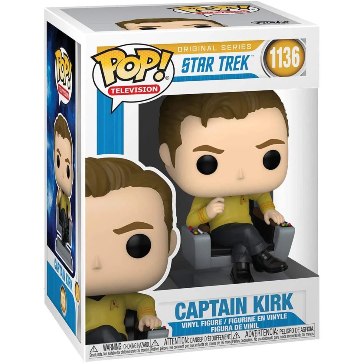 Star Trek - Captain Kirk [in Chair] #1136 - Funko Pop! Vinyl Television - Persona Toys