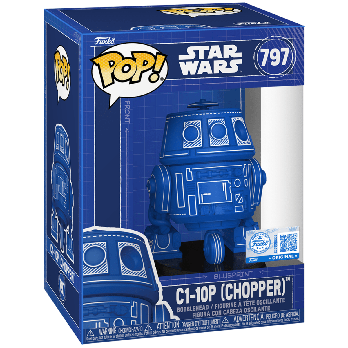 Star Wars - C1 - 10P (Chopper) [Blueprint] (Special Edition) 797 - Funko Pop! Vinyl Star Wars - Persona Toys