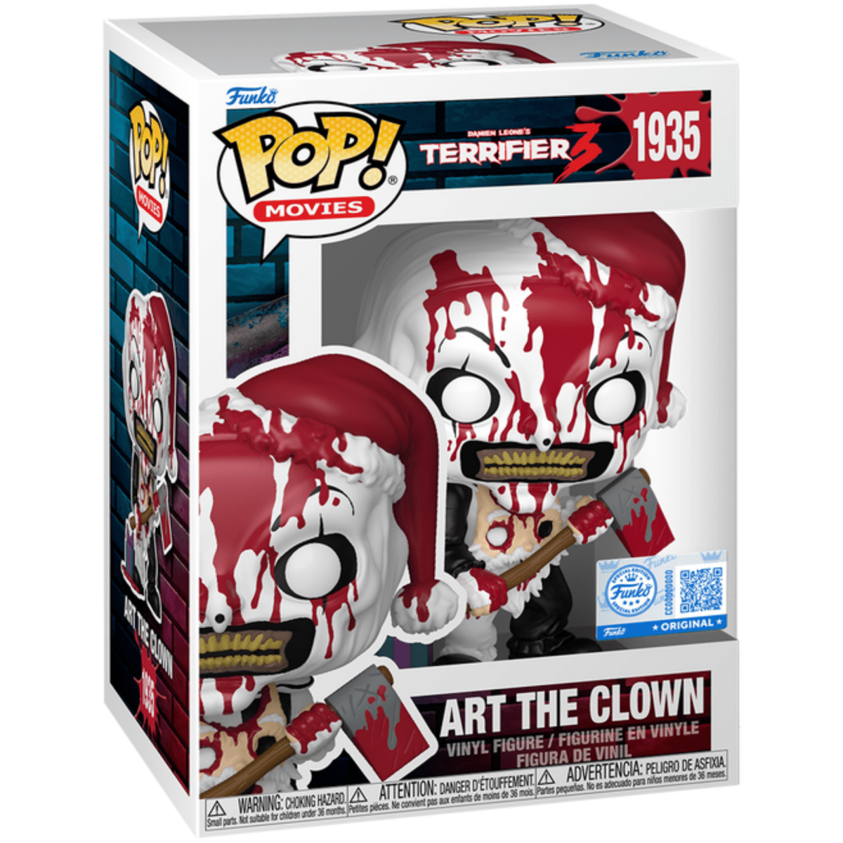 Terrifier 3 - Art the Clown (Bloody) [w/ Axe] (Special Edition) 1935 - Funko Pop! Vinyl Movies - Persona Toys