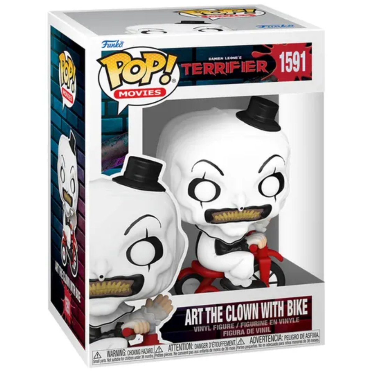 Terrifier - Art the Clown with Bike #1591 - Funko Pop! Vinyl Movies - Persona Toys