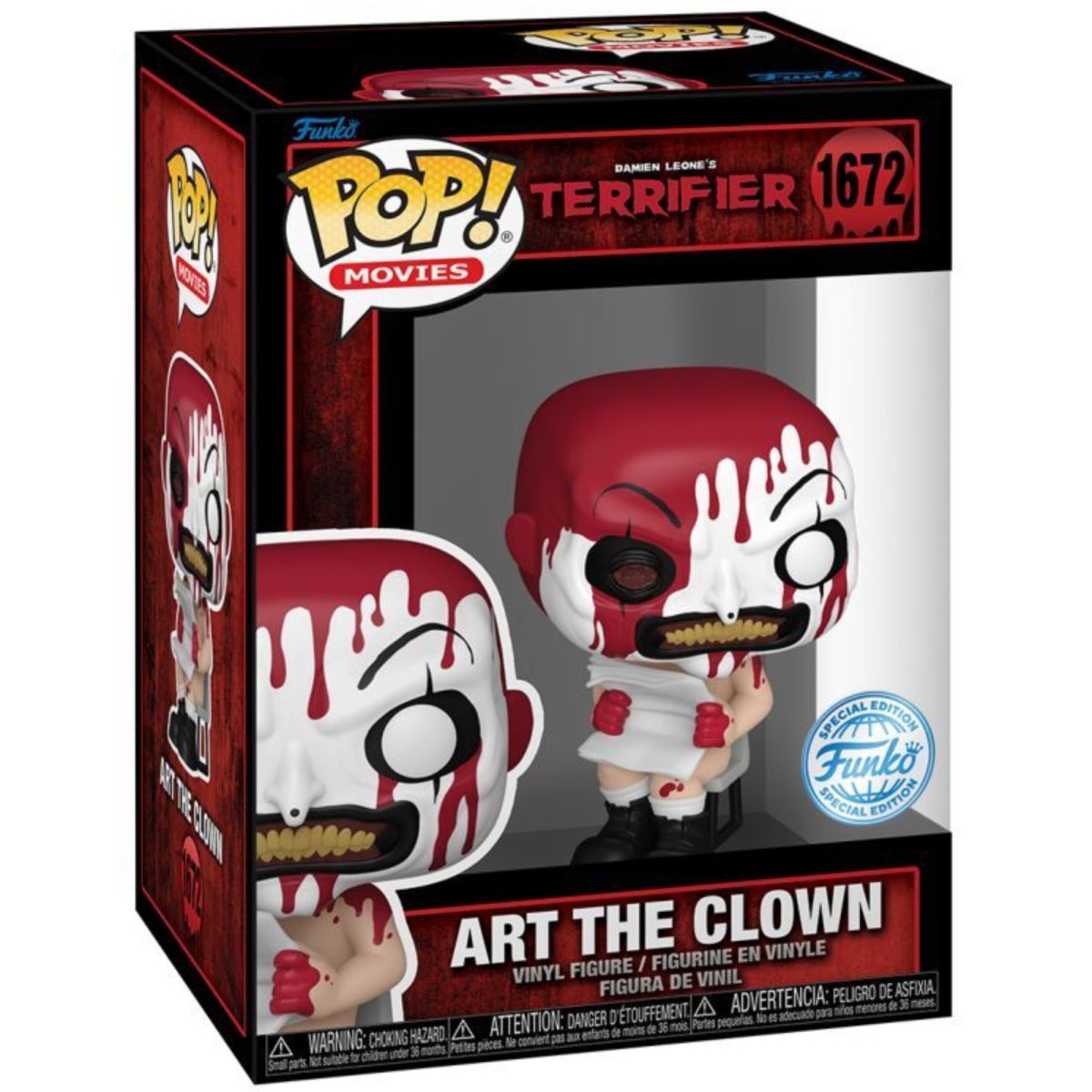 Terrifier - Art the Clown [with Newspaper] (Special Edition) #1672 - Funko Pop! Vinyl Movies - Persona Toys