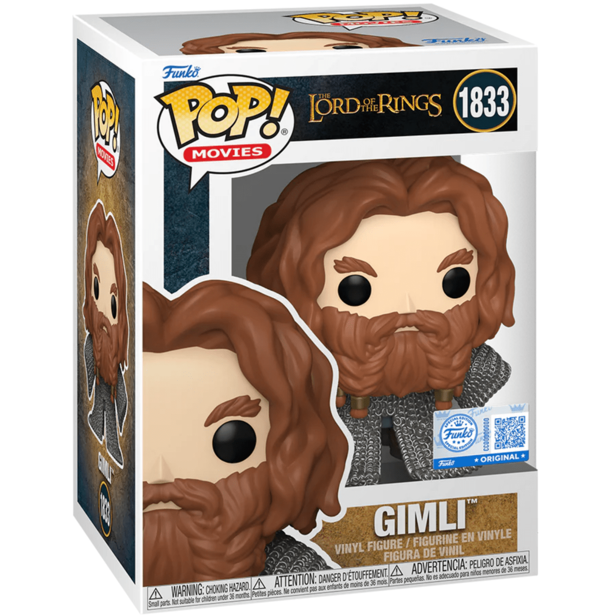 The Lord of the Rings - Gimli (Chainmail Armour) (Special Edition) 1833 - Funko Pop! Vinyl Movies - Persona Toys