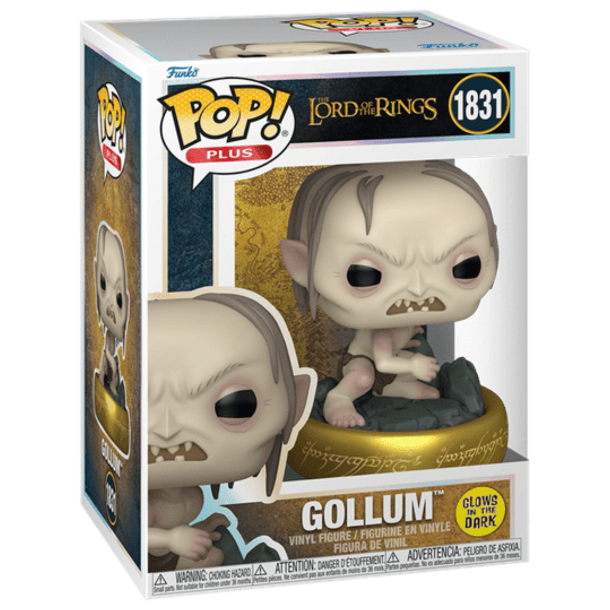 The Lord of the Rings - Gollum [On Ring] (Glow) 1831 - Funko Pop! Plus Vinyl Movies - Persona Toys