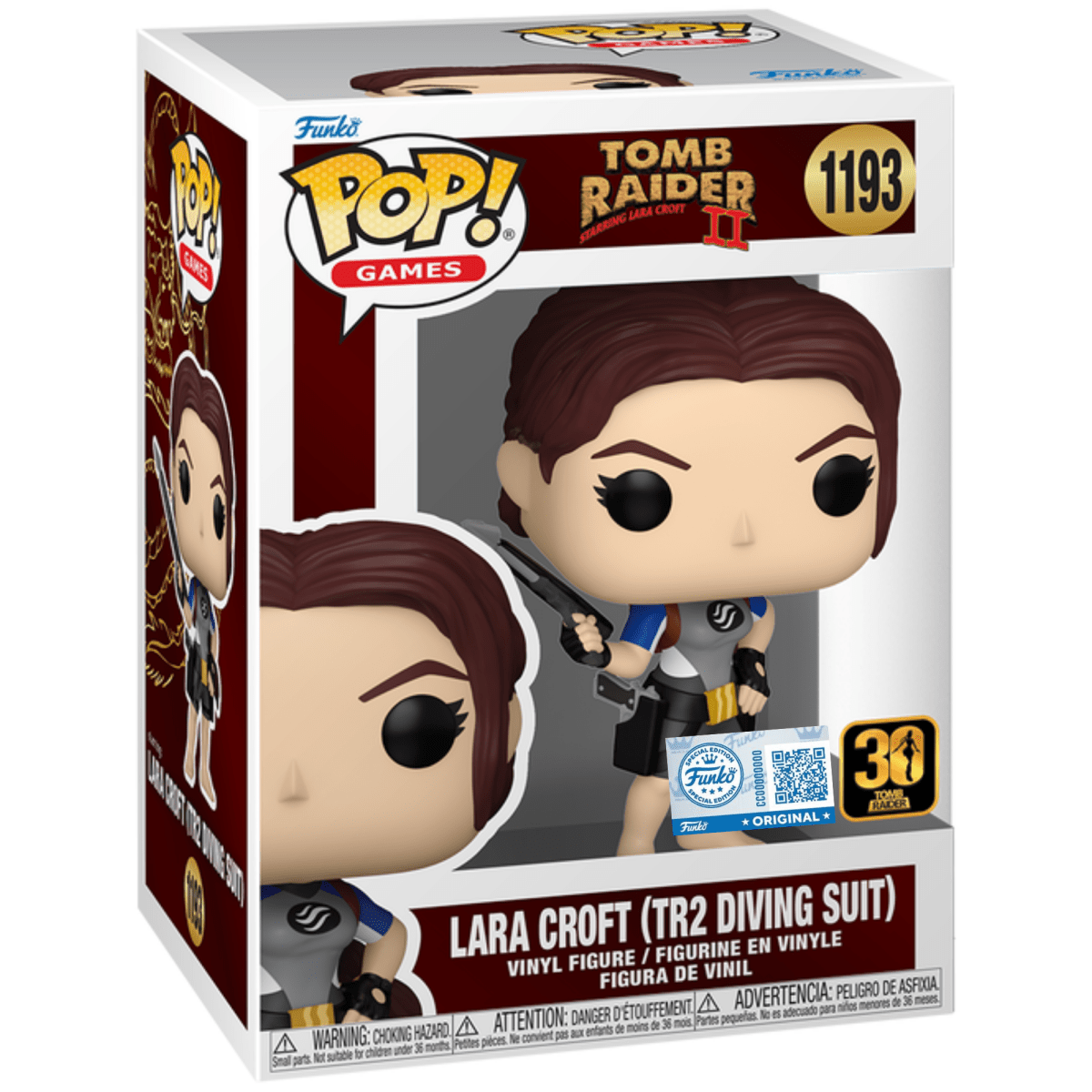 Tomb Raider II 2 - Lara Croft (TR2 Diving Suit) (Special Edition) 1193 - Funko Pop! Vinyl Games - Persona Toys