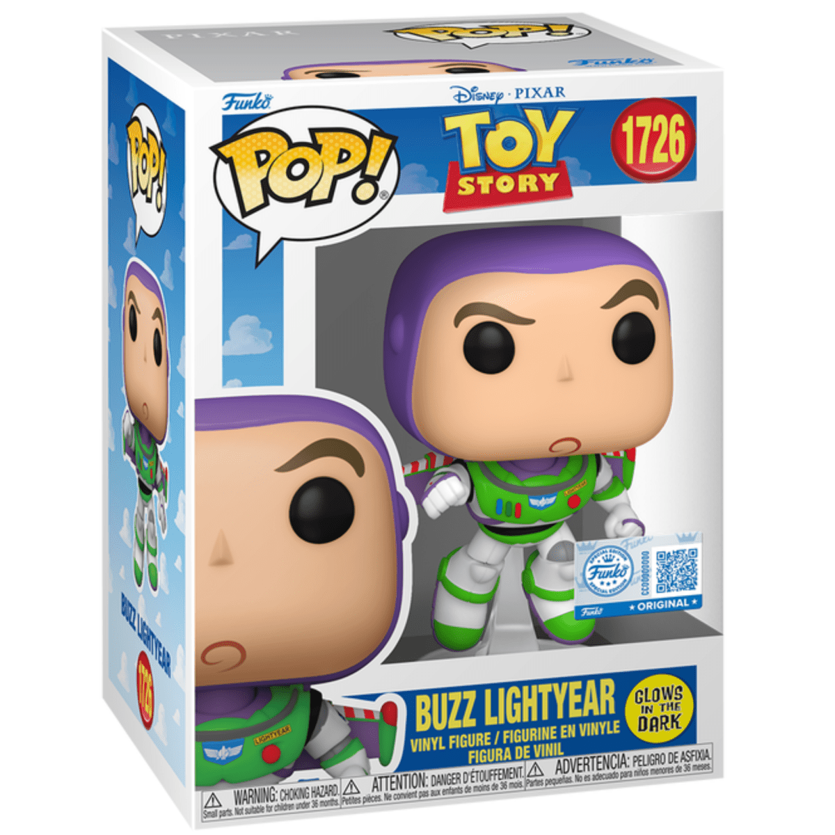 Toy Story - Buzz Lightyear (Glow Special Edition) 1726 - Funko Pop! Vinyl Disney - Persona Toys