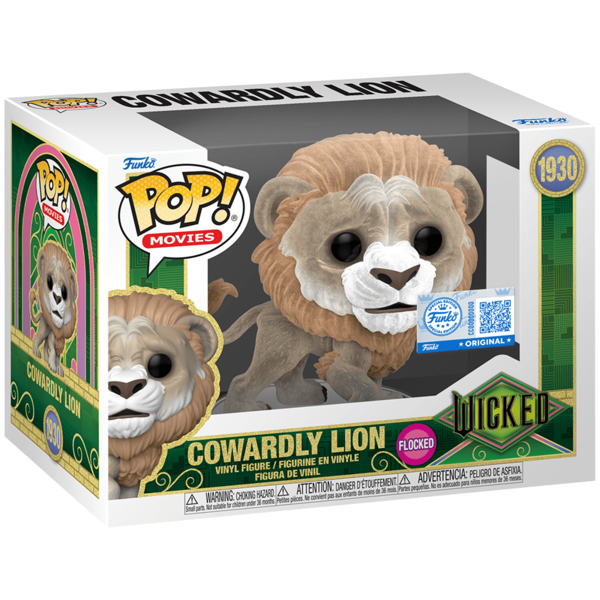 Wicked - Cowardly Lion (Flocked Special Edition) 1930 - Funko Pop! Vinyl Movies - Persona Toys