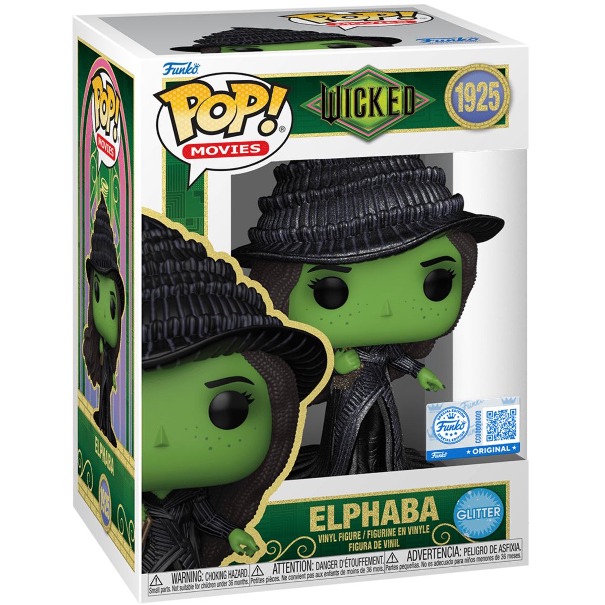 Wicked - Elphaba with Grimmerie (Glitter Special Edition) 1925 - Funko Pop! Vinyl Movies - Persona Toys