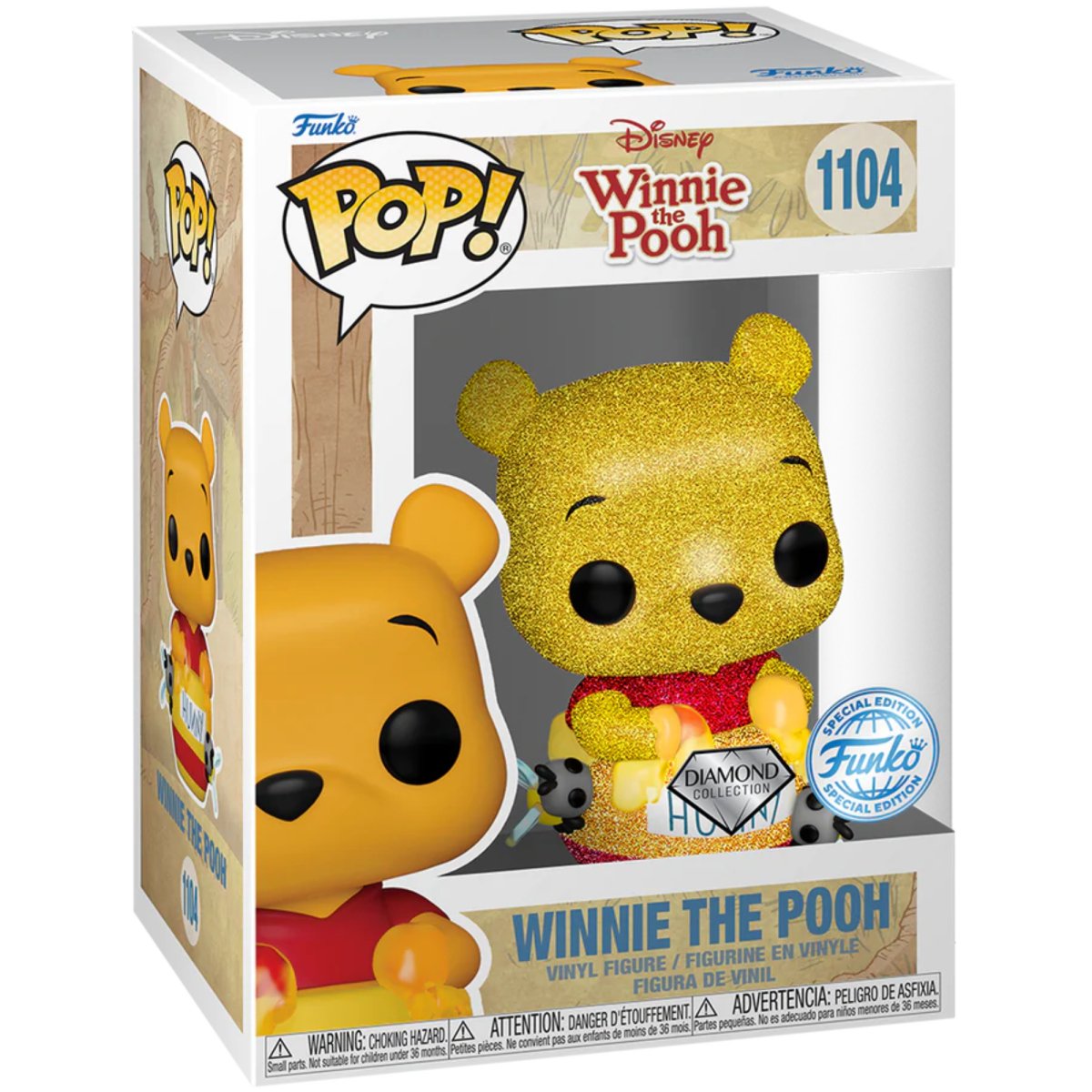 Winnie the Pooh - Winnie the Pooh [w/ Honey Pot] (Diamond Special Edition) #1104 - Funko Pop! Vinyl Disney - Persona Toys