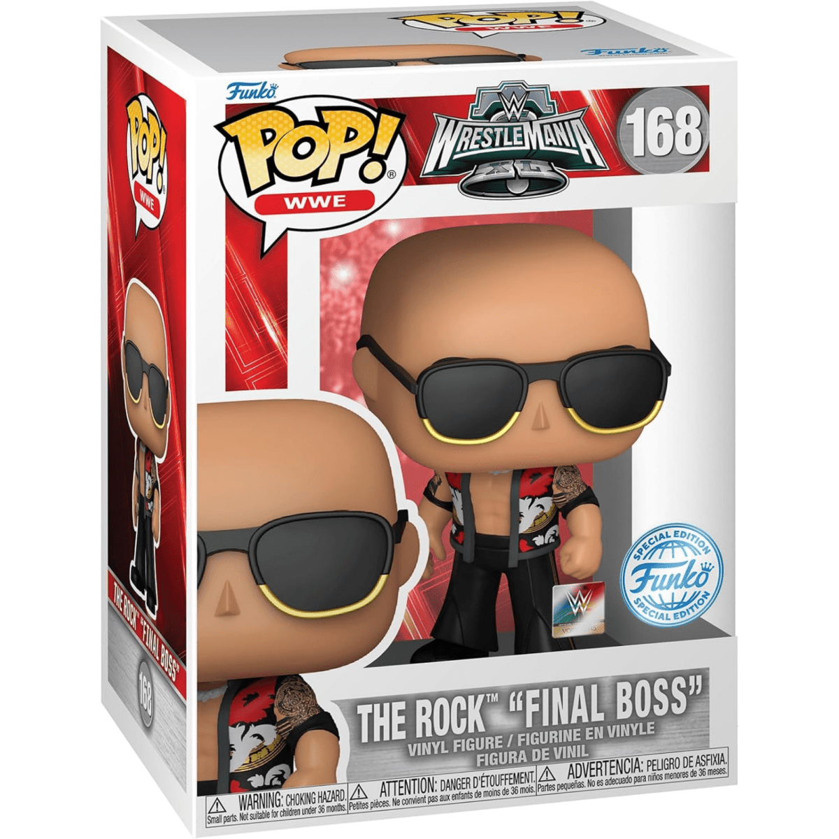 WWE - The Rock "Final Boss" [Wrestlemania] (Special Edition) 168 - Funko Pop! Vinyl Wrestling Icons - Persona Toys