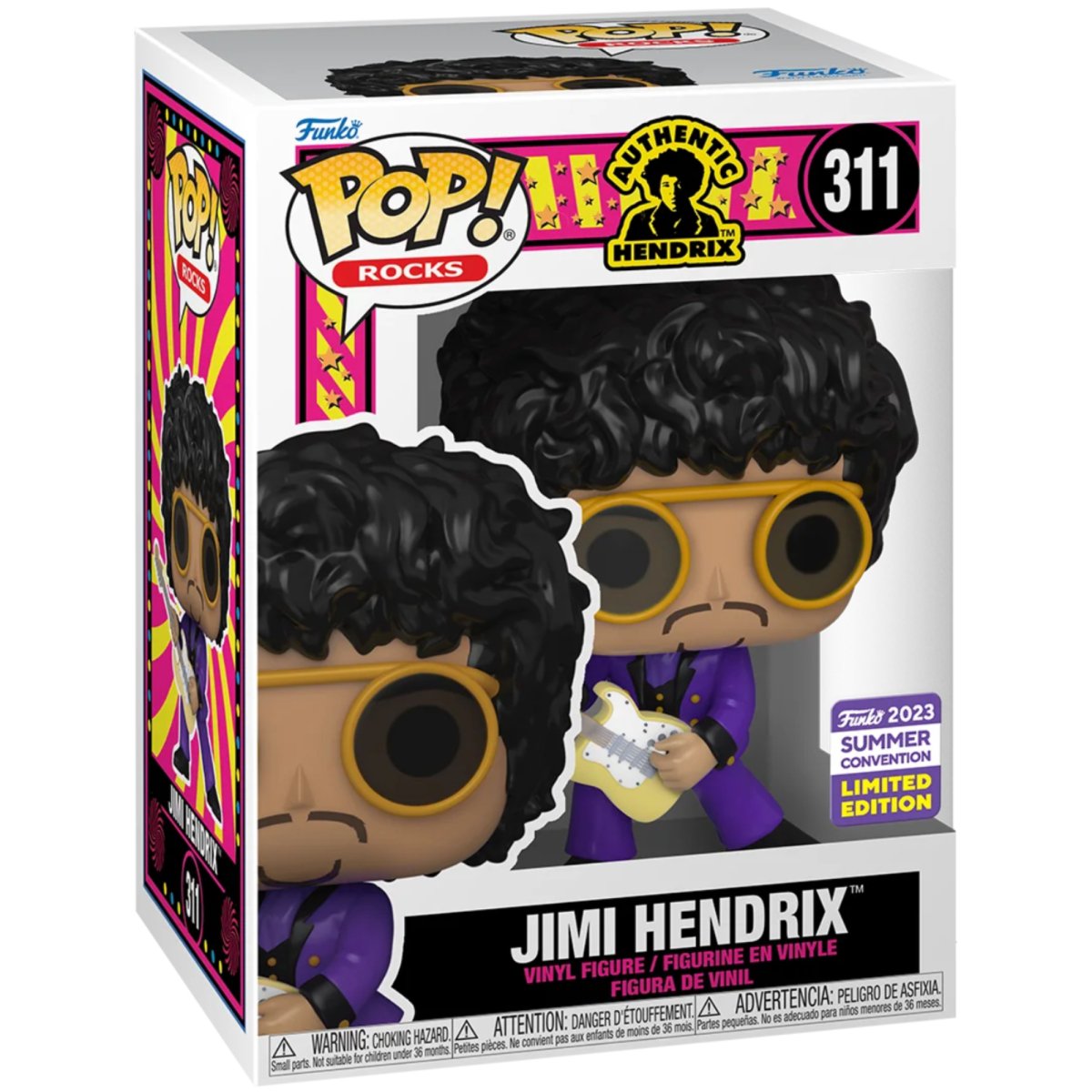 Authentic Hendrix - Jimi Hendrix (2023 Summer Convention Limited Edition) #311 - Funko Pop! Vinyl Rocks - Persona Toys