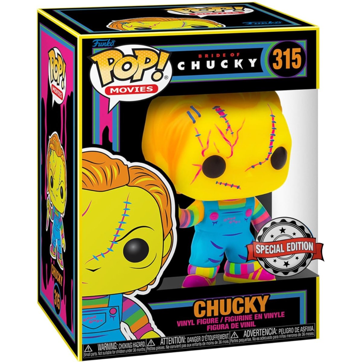 Bride of Chucky - Chucky [Blacklight] (Special Edition) #315 - Funko Pop! Vinyl Movies - Persona Toys