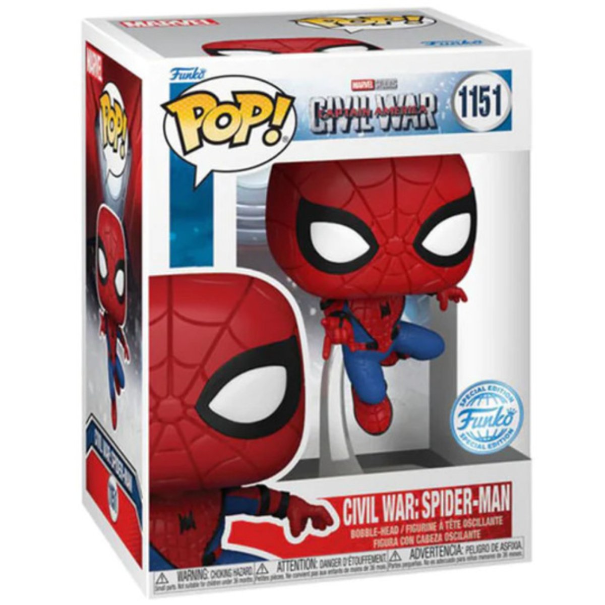 Captain America Civil War - Civil War: Spider-Man (Special Edition) #1151 - Funko Pop! Vinyl Marvel - Persona Toys