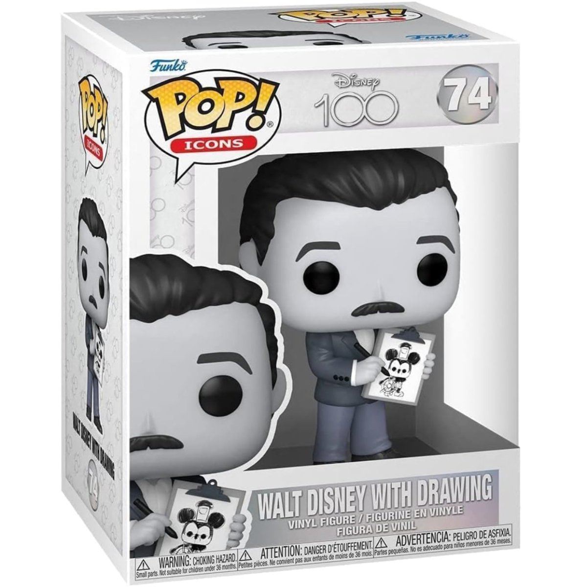 Disney 100 - Walt Disney with Drawing #74 - Funko Pop! Vinyl Disney - Persona Toys