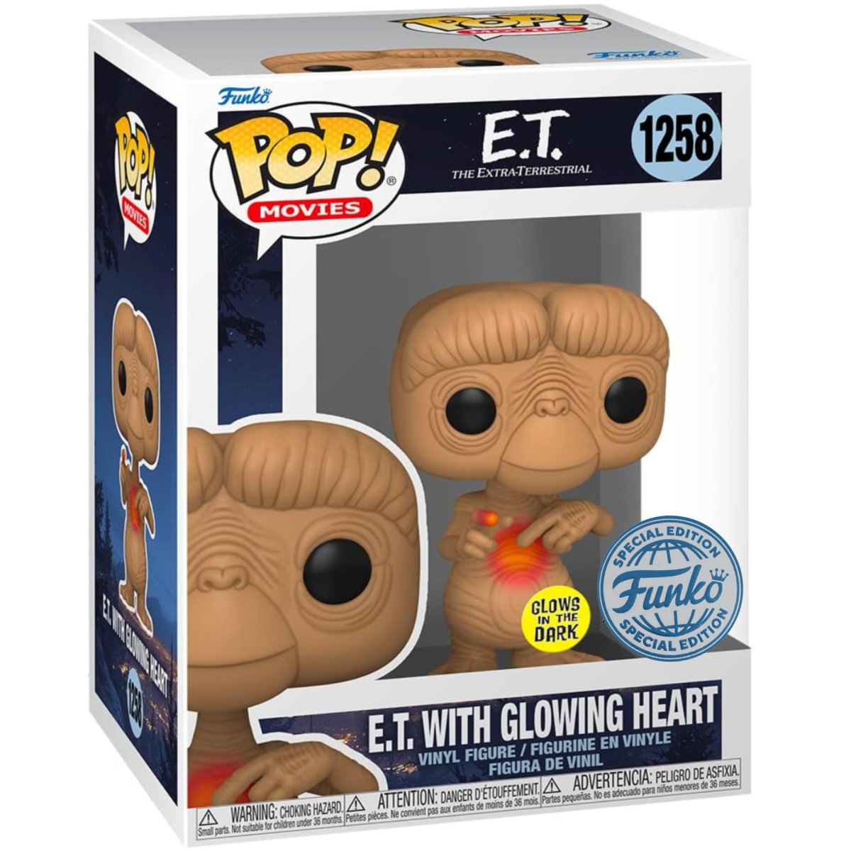 E.T. The Extraterrestrial - E.T. with Glowing Heart (GITD Special Edition) #1258 - Funko Pop! Vinyl Movies - Persona Toys