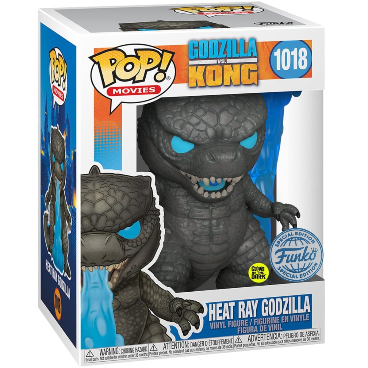 Godzilla vs. Kong - Heat Ray Godzilla (GITD Special Edition) #1018 - Funko Pop! Vinyl Movies - Persona Toys