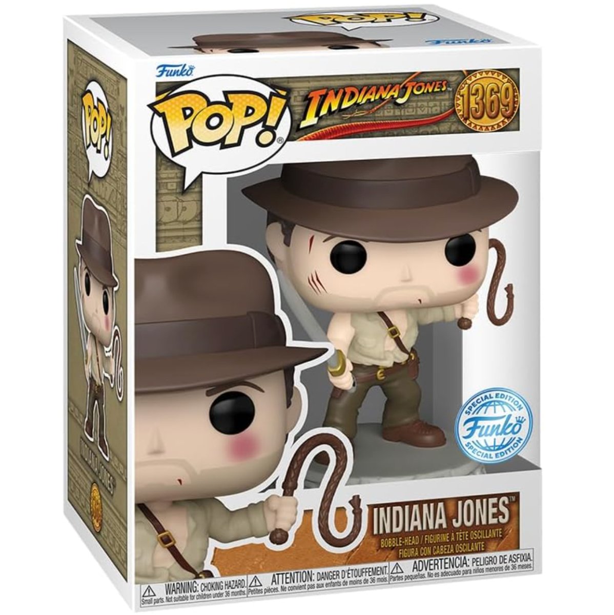 Indiana Jones - Indiana Jones [with Whip] (Special Edition) #1369 - Funko Pop! Vinyl Movies - Persona Toys