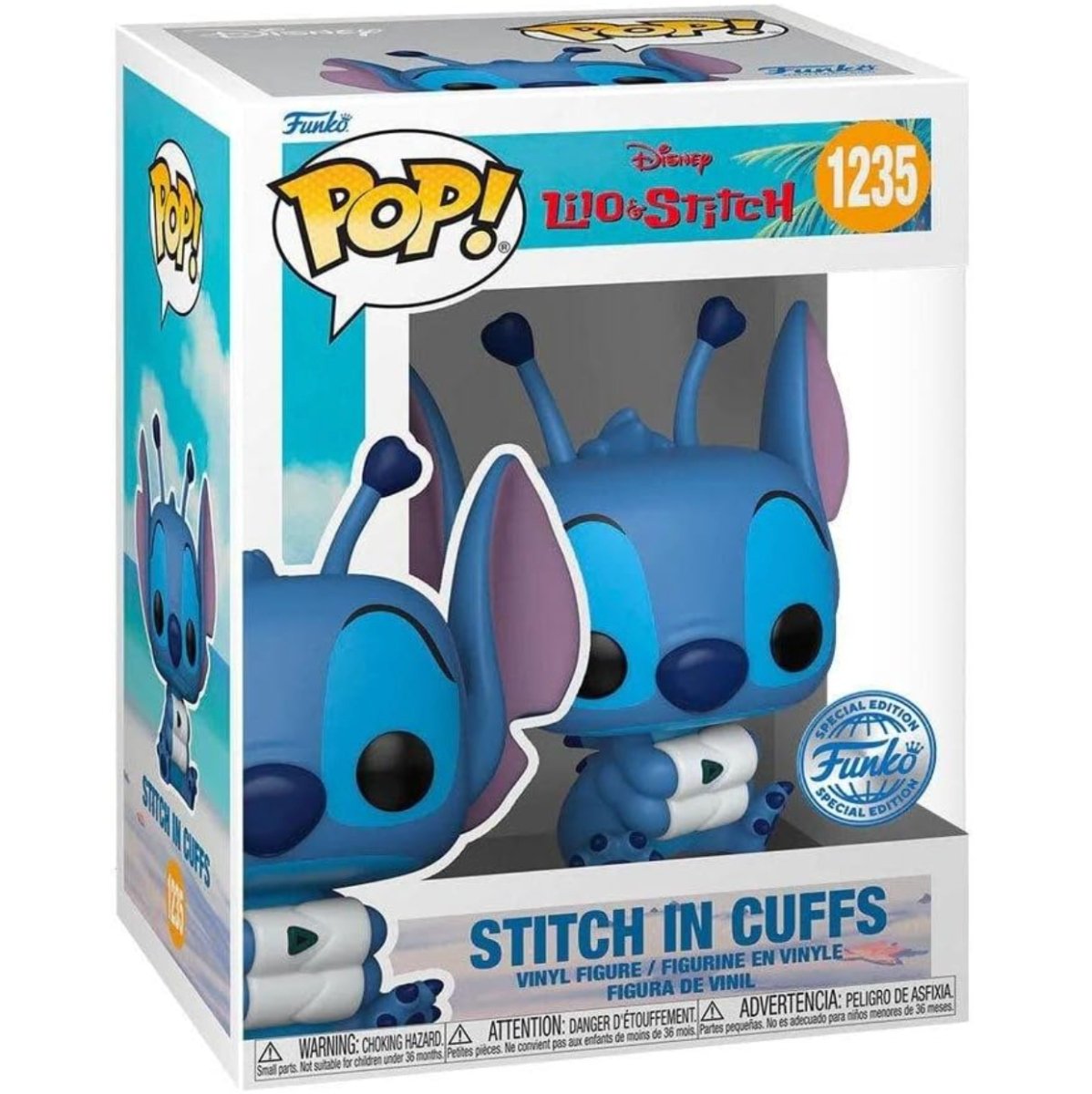 Figurine Stitch With Turtle / Lilo Et Stitch / Funko Pop Disney 1353 /  Exclusive Special Edition