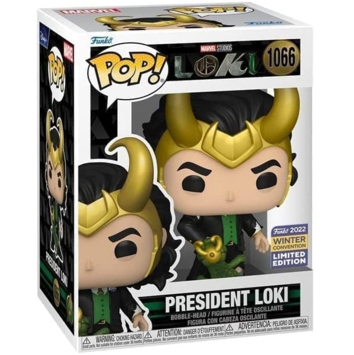 Loki - President Loki [with Alligator] (2022 Winter Convention Limited Edition) #1066 - Funko Pop! Vinyl Marvel - Persona Toys