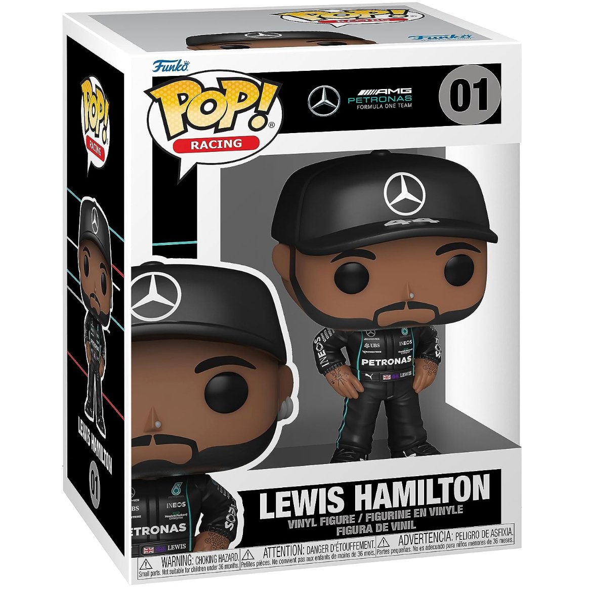Mercedes AMG Petronas Formula One Team Racing - Lewis Hamilton #01 - Funko Pop! Vinyl Icons - Persona Toys